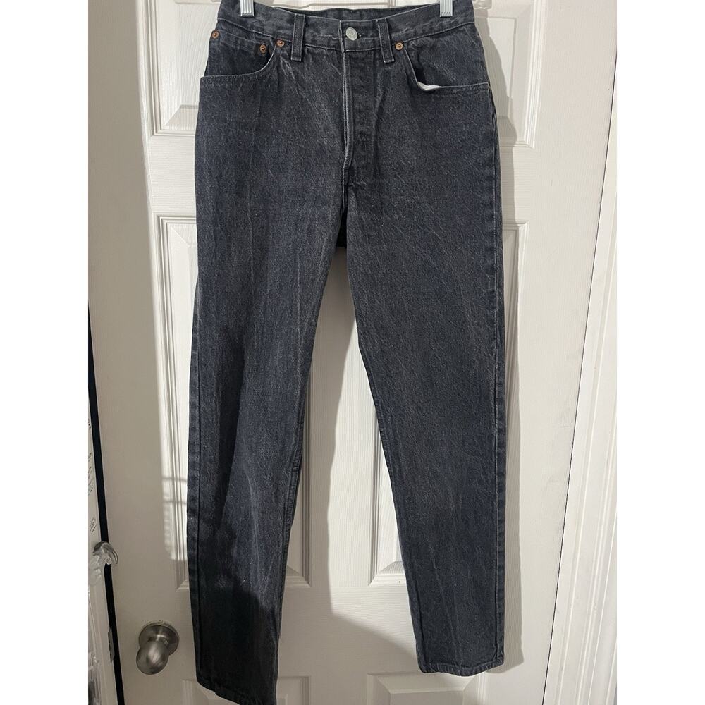 Vintage Levi’s Black Straight 501 26501-6157 July 1996 Sz 11 Button Fly
